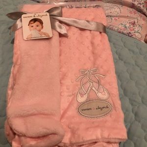 Pink baby ballet blanket.